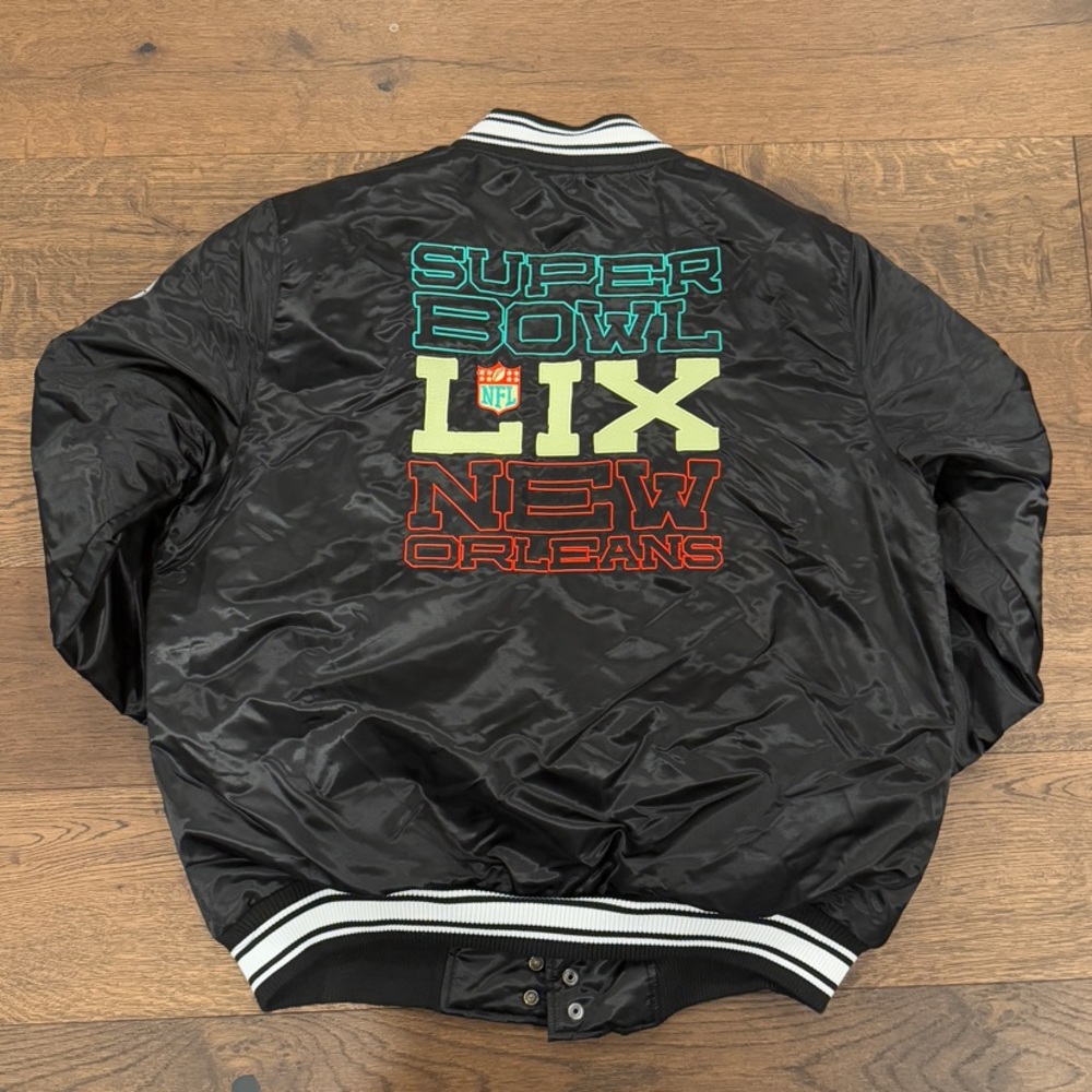 Black Super Bowl 59 LIX Starter Jacket